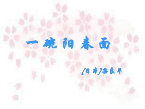 一碗阳春面PPT课件