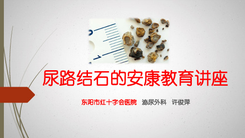 尿路结石宣教课件