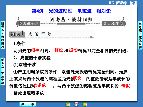 第4讲 光的波动性 电磁波 相对论.ppt