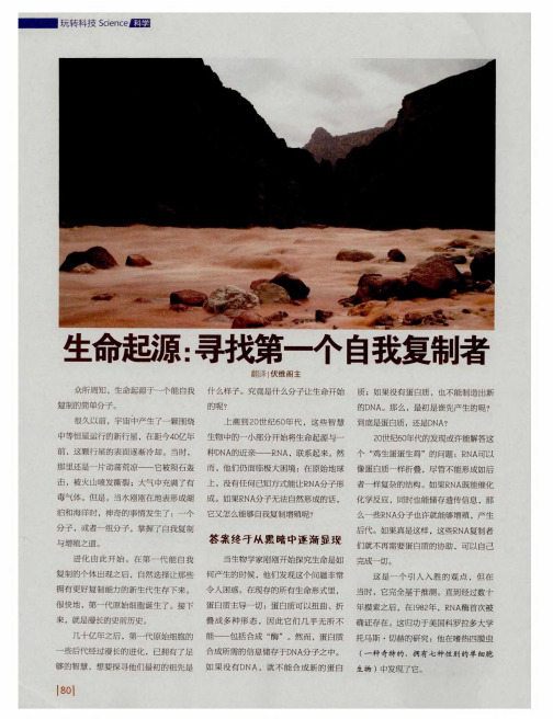 生命起源：寻找第一个自我复制者