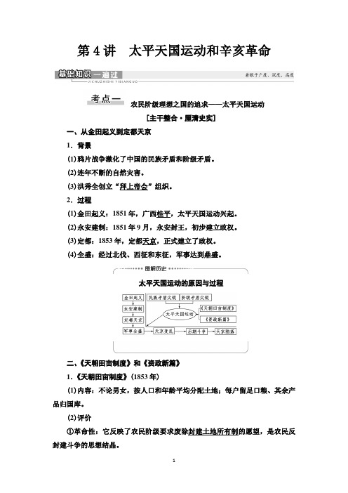 2021届人民版高考历史一轮复习讲义：模块1 专题2 第4讲 太平天国运动和辛亥革命