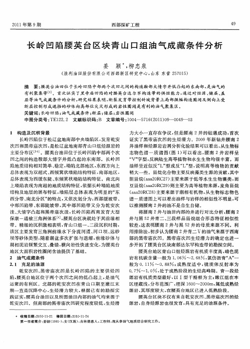 长岭凹陷腰英台区块青山口组油气成藏条件分析