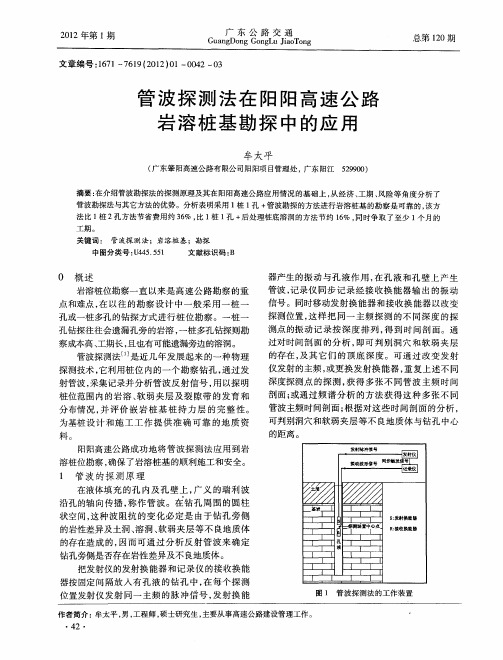 管波探测法在阳阳高速公路岩溶桩基勘探中的应用