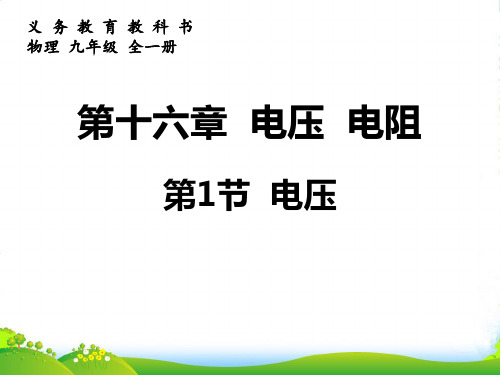 新人教版九年级物理 电压课件