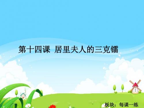 最新语文S版五年级语文下册14 居里夫人的三克镭_每课一练