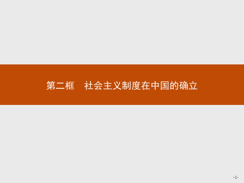 第二课 第二框 社会主义制度在中国的确立 课件-【新教材】高中政治统编版(2019)必修一(共34张PPT)