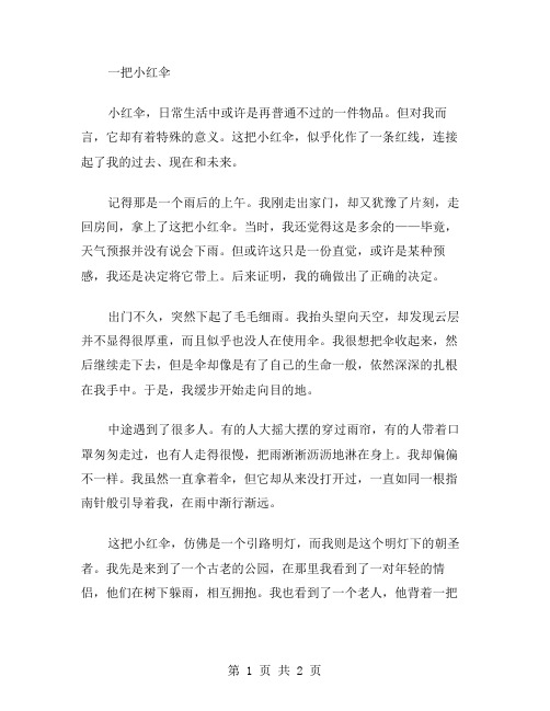 一把小红伞作文范文