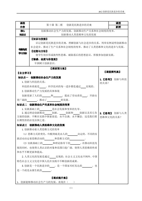 10.2创新是民族精神的灵魂
