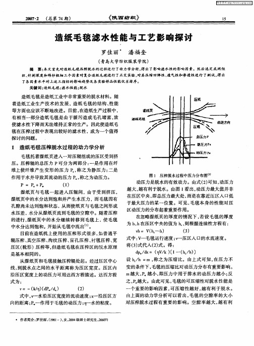 造纸毛毯滤水性能与工艺影响探讨