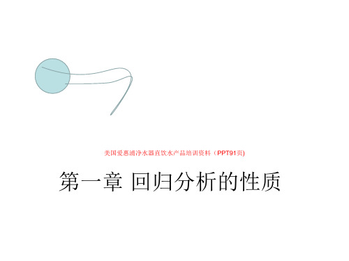 美国爱惠浦净水器直饮水产品培训资料(PPT91页)