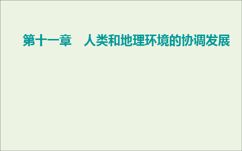 2021高考地理一轮复习第十一章人类和地理环境的协调发展第二节地理环境与区域发展课件新人教版