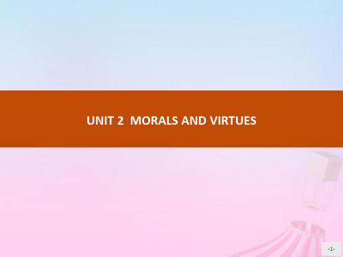 2020新教材高中英语Unit2MORALSANDVIRTUESSectionAListeningandSpeaking课件新人教版必修第三册