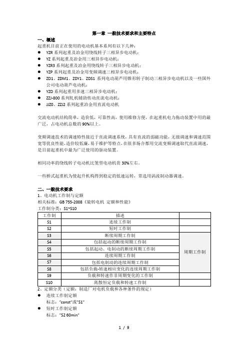 起重机用电动机