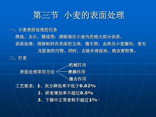 3 第三节 小麦的表面处理