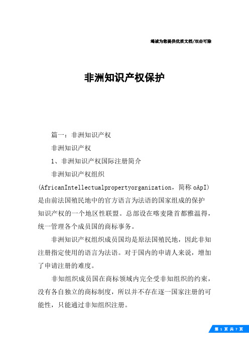 非洲知识产权保护