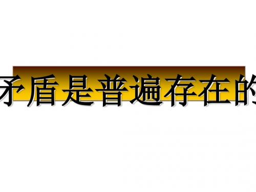 矛盾是普遍存在的 PPT教学课件4 人教版