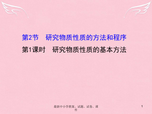 学高中化学 1.2.1 研究物质性质的基本方法(精讲优练课型)课件 鲁科版必修1