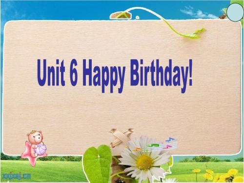 PEP人教版小学三年级上册英语unit6Happy_Birthday_PartA