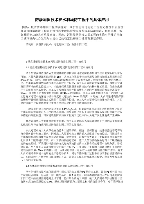 防渗加固技术在水利堤防工程中的具体应用36