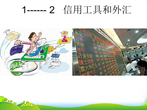 版人教版高中政治必修一课件：1.1.2信用工具和外汇 (共25张PPT)