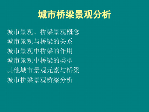 城桥梁景观分析