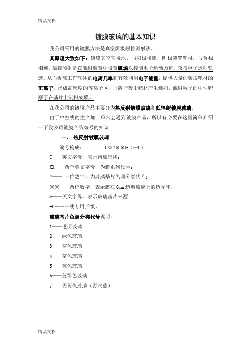 (整理)镀膜玻璃的基本知识