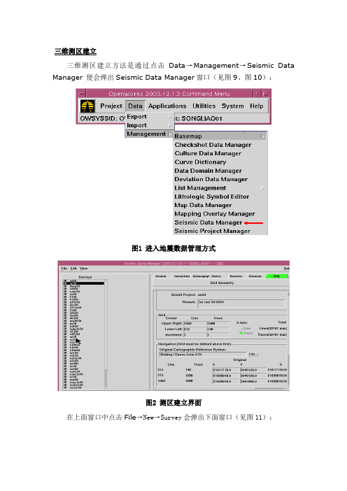 landmark2003建工区及加载地震数据