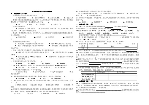 九年级化学第十一单元测试题