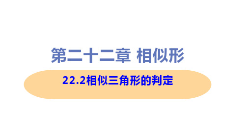 新沪科版九年级上册初中数学 22-2相似三角形的判定 教学课件