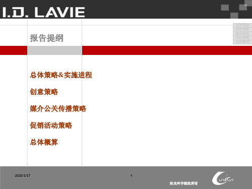 I D LAVIE 品牌规划(他人作品)177页PPT文档