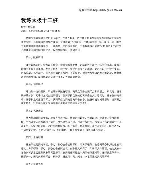 我练太极十三桩