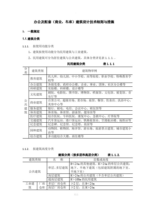 写字楼及配套建筑设计规范(上)