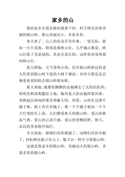 家乡的山