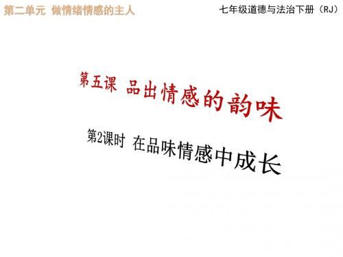 在品味情感中成长ppt优秀课件17 人教版