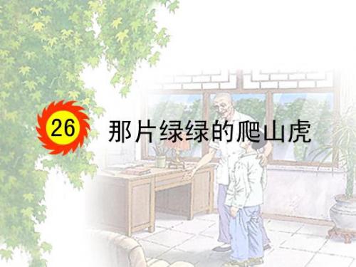 《那片绿绿的爬山虎》PPT优秀课件2