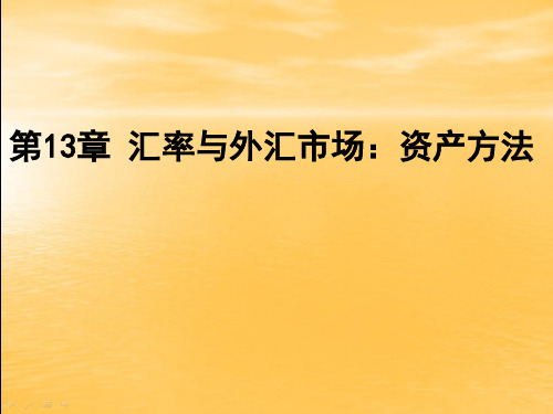 陈爱贞《国际经济学》第13章