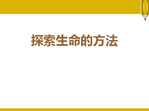 《探索生命的方法》苏教版七年级生物上册教材课件PPT(2篇)