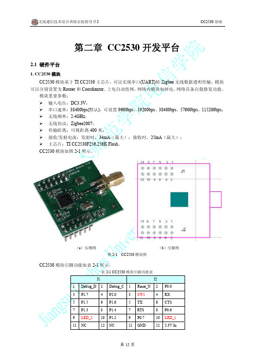 无线通信技术综合训练实验指导书I(CC2530基础)2