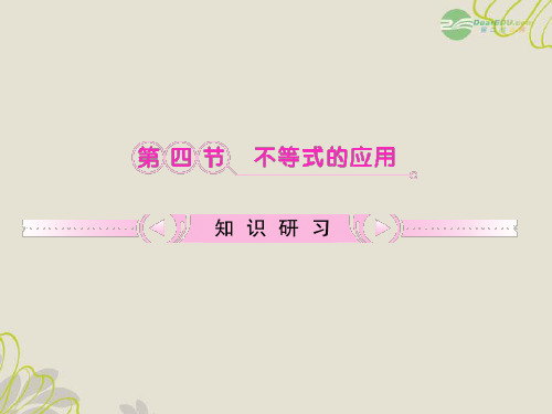 【立体设计】2012高考数学 第6章 第4节 不等式的应用知识研习课件 文 (福建版)