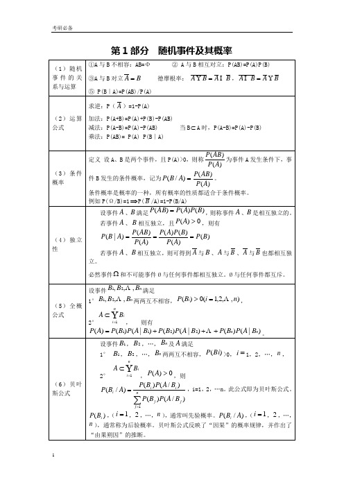 注册电气工程师 概率与数理统计公式总结