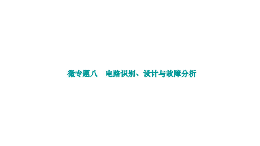 2023年中考物理考点练习 微专题八 电路识别、设计与故障分析