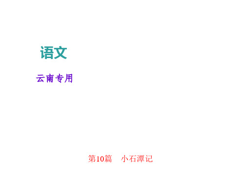优秀课件2018年中考语文(云南专版)总复习课件：文言文阅读 第10篇 小石潭