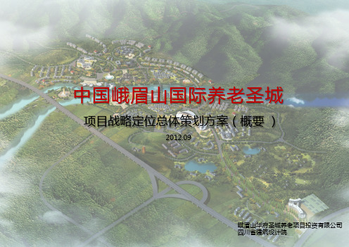 峨眉山养老圣城项目战略定位总体策划方案