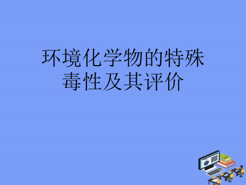 2021环境化学物的特殊毒性及其评价完美版PPT