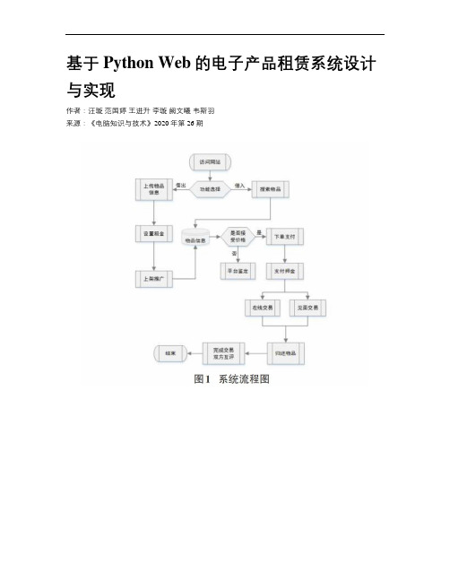 基于Python Web的电子产品租赁系统设计与实现