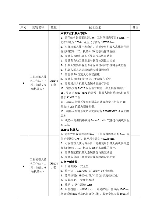 孺子牛ABB机器人IRB140技术参数