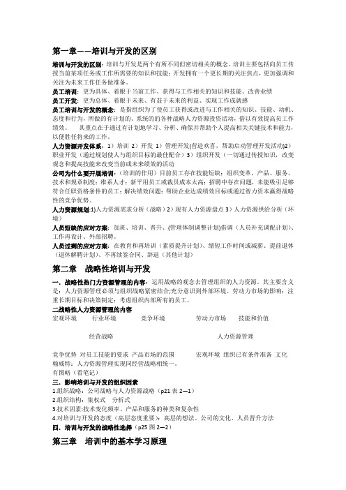 培训与开发复习资料