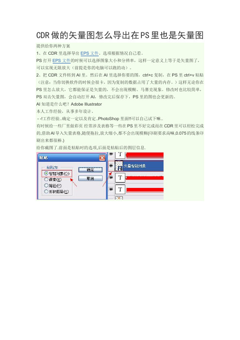CDR做的矢量图怎么导出在PS里也是矢量图