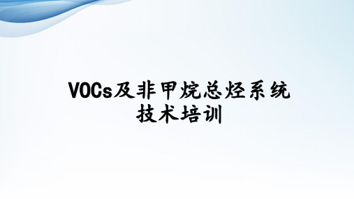 VOCs及非甲烷总烃系统技术培训