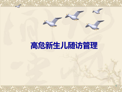高危新生儿随访PPT课件